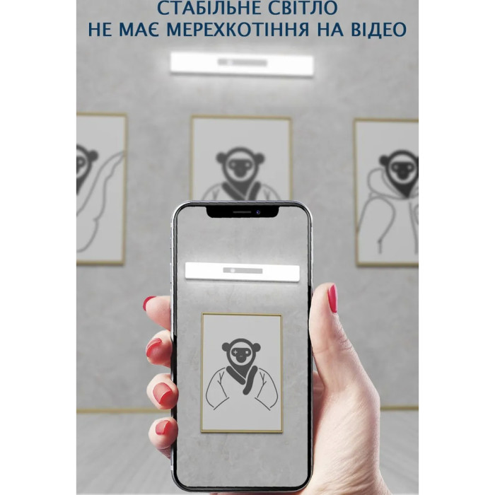 Ліхтар UAD акумуляторний 30 см світлодіодний побутовий з датчиком руху 