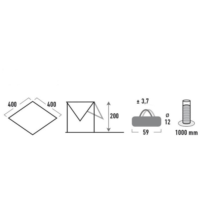 Тент High Peak Tarp 2 сірий (10034) 