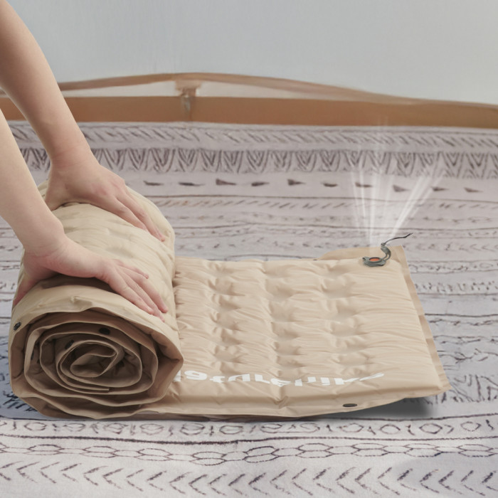 Килимок самонадувний із подушкою двомісний Naturehike CNK2550WS025, 30 мм, зелений 