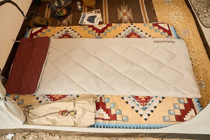 Спальний мішок Naturehike R350 CNH22SD005, бордовий/бежевий 