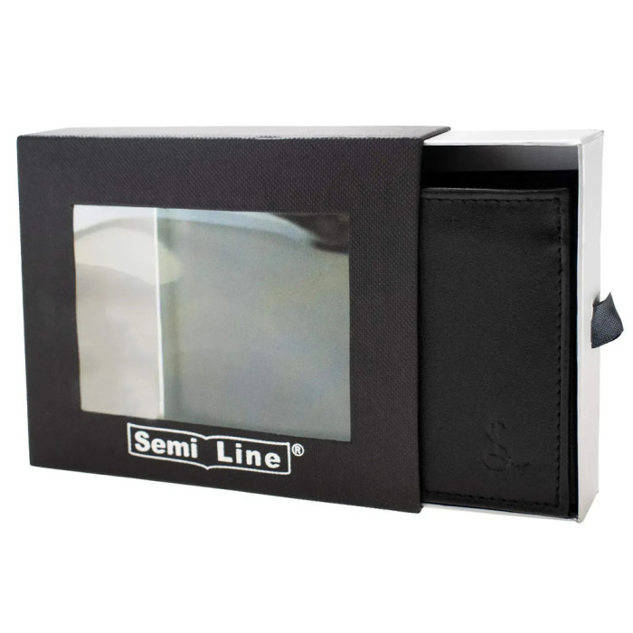 Портмоне чоловіче шкіряне Semi Line RFID Black (P8275-0) 