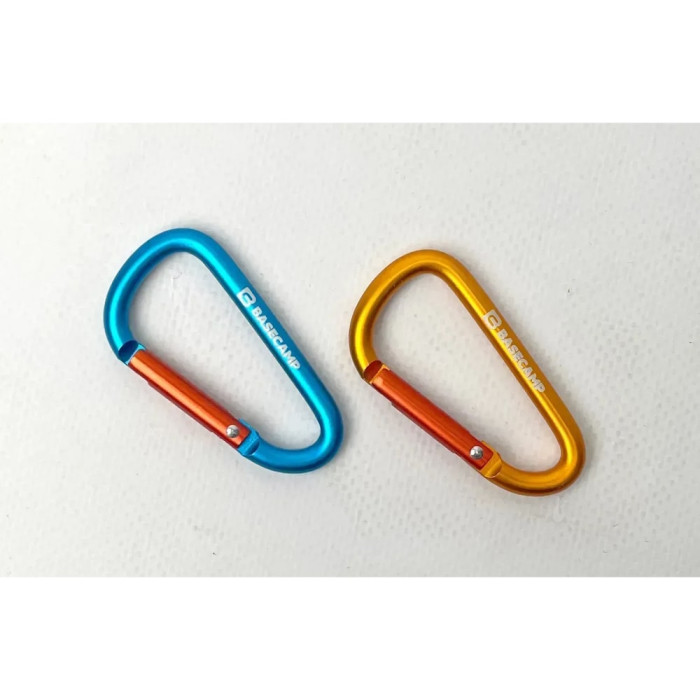 Набір алюмінієвих сервісних карабінів Base Camp Delta 6 Straight Set, 2 шт, Blue/Orange (BCP 61416) 
