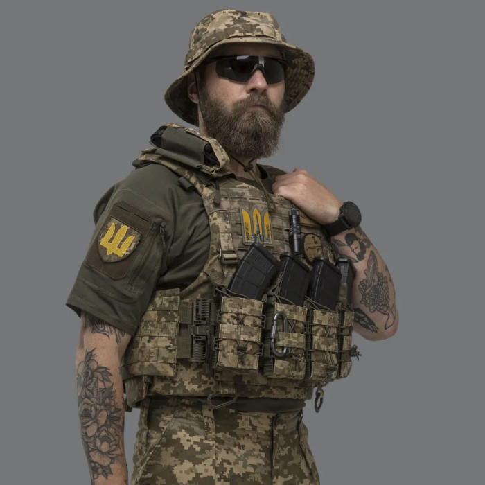 Плитоноска Ukrarmor IBV (аналог IOTV). Збільшена площа захисту S/M Піксель 