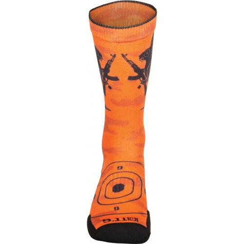 Шкарпетки 5.11 Tactical Sock&Awe Crew Fire Animal, 461 помаранчеві, S (10041AH) 