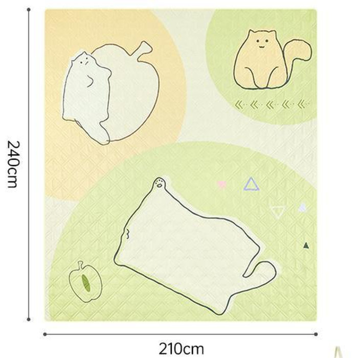 Килимок для пікніка Naturehike 210*240 CNK2350WS010, світло-салатний 