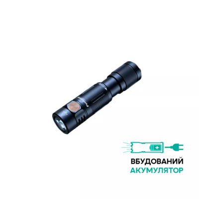 Ліхтар ручний Fenix E05R чорний (пошкоджена упаковка/заміна драйвера живлення)