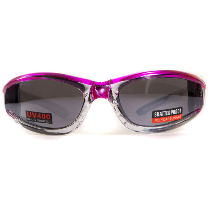 Окуляри Global Vision FlashPoint Pink дзеркальні чорні 
