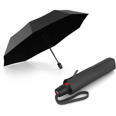 Парасоля Knirps T.200 Dark Grey Black HeatShield Авто / Складана / 8 спиць / D99x28см