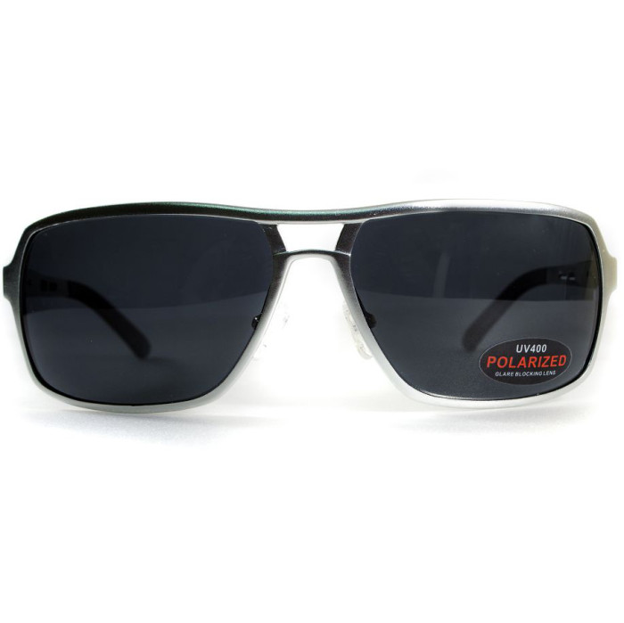 Окуляри BluWater Alumination - 4 Silver Polarized (gray) чорні 