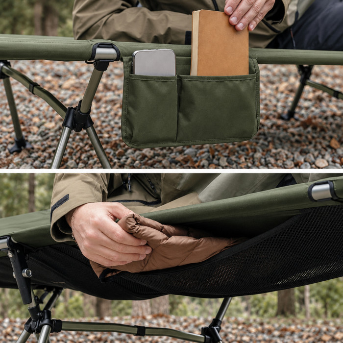 Ліжко складане туристичне ультралегке Naturehike XJC04 Q-9E NH19JJ006, одномісне, 190 х 70 х 38 см, чорний