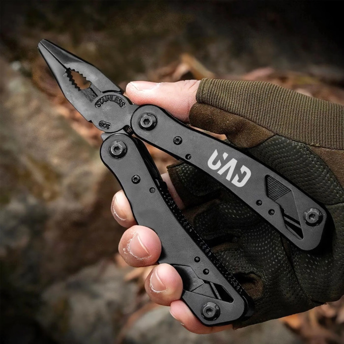 Мультитул професійний UAD BasicCraft 12 інструментів 420 Чорний 