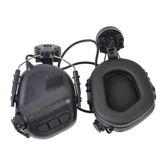 Активні навушники Earmor M31H, з тримачем ARC Rails на каску black 