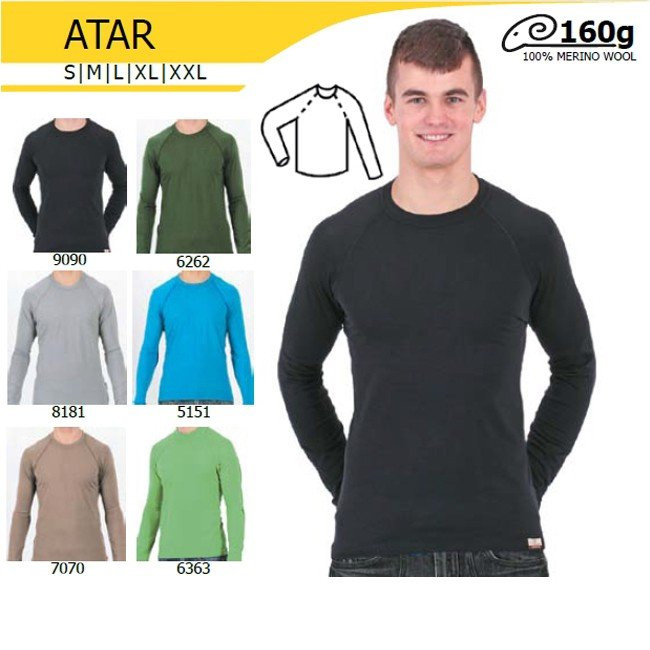 Футболка чоловіча Lasting Atar, чорна, L 