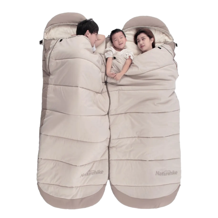 Спальний мішок з капюшоном Naturehike B400 NH21MSD11, бежевий  