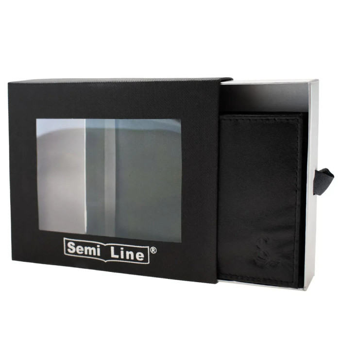 Портмоне чоловіче шкіряне Semi Line RFID Black (P8276-0) 