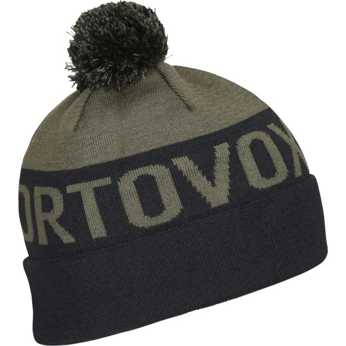 Шапка Ortovox BOBBLE KNIT BEANIE dark wild herbs - темно-зелений