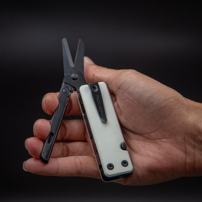 Міні мультитул Roxon KS2E Noir, чорне лезо, білий 