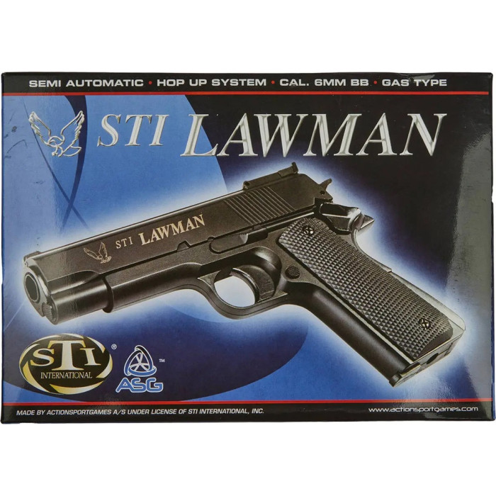 Пістолет страйкбольний ASG STI Lawman Green Gas кал.6 мм 