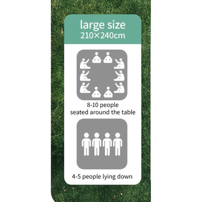 Килимок для пікніка Naturehike 210*240 CNK2350WS010, бежевий з котами 