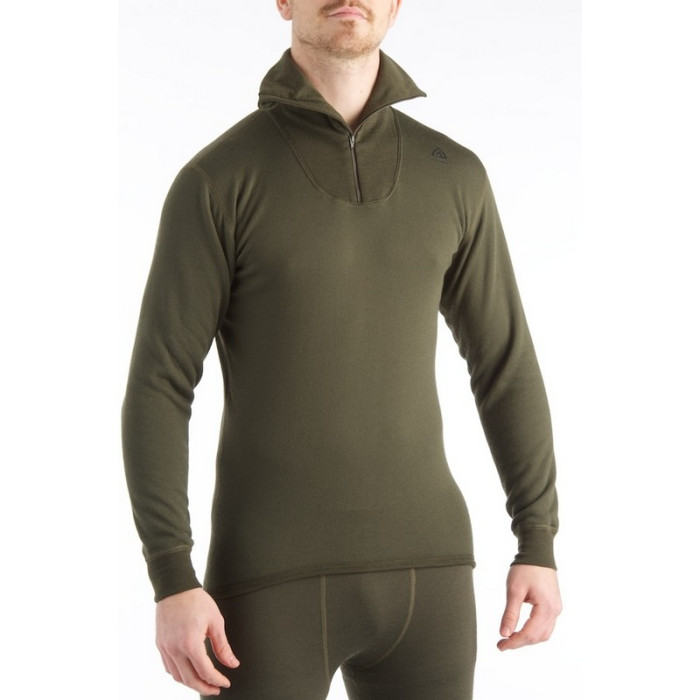 Термофутболка Aclima HotWool 230 gr Polo W/Zip Unisex OliveNight, XL 