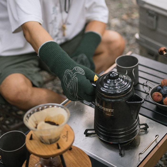 Рукавички вогнестійкі Naturehike CNH22FS003, темно-зеленi 