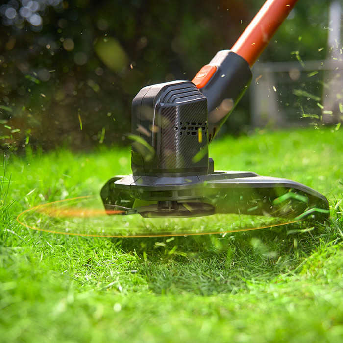 Акумуляторна газонокосарка тример Litheli, живлення від павербанку (УМБ Litheli Power Bank 10000 mAh, 45 W, 2А в комплекті) 