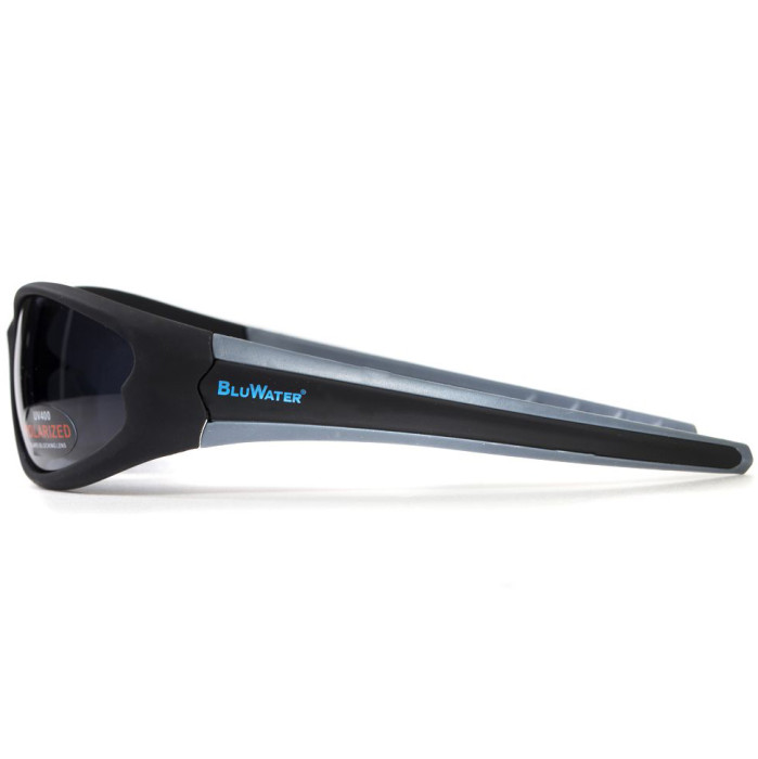 Окуляри BluWater Daytona-4 Polarized (gray) чорні 