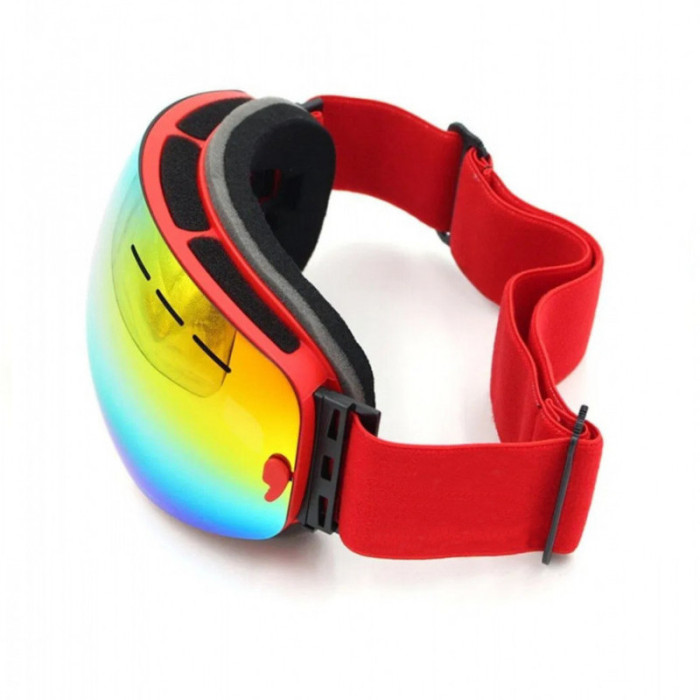 Маска для лиж і сноуборду Sposune HX003-2 Matte Red-Full Revo Red 