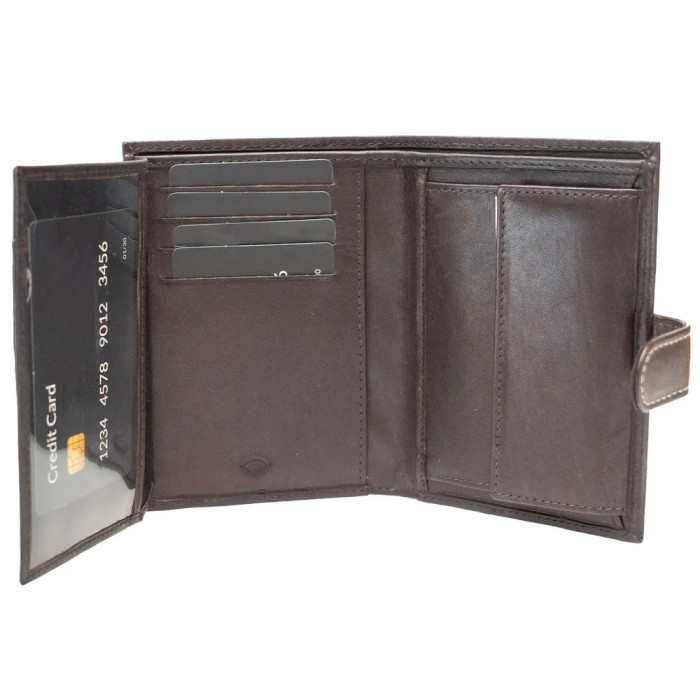 Портмоне чоловіче шкіряне Semi Line RFID Brown (P8266-1) 