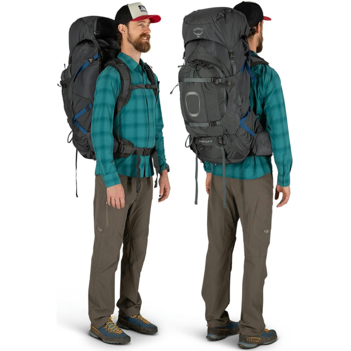 Рюкзак Osprey Aether Plus 70 eclipse grey - S/M - сірий 