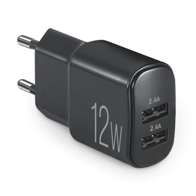 Мережевий зарядний пристрій Brevia ePower 12W 2xUSB-A