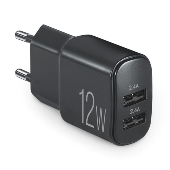 Мережевий зарядний пристрій Brevia ePower 12W 2xUSB-A 