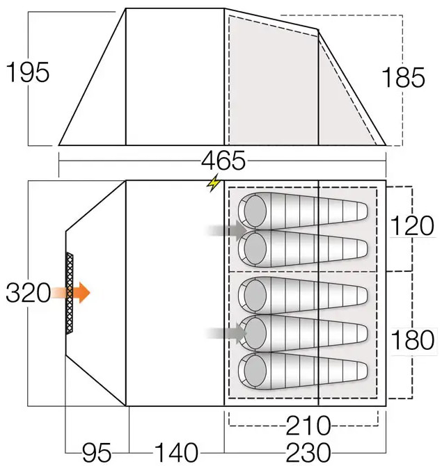Намет Vango Winslow II 500 Herbal (TEQWINSLOH09177) 