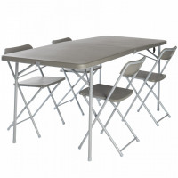 Стіл зі стільцями набір столів і стільців Vango Orchard XL 182 Сірий (TBNORCHARG10TET)
