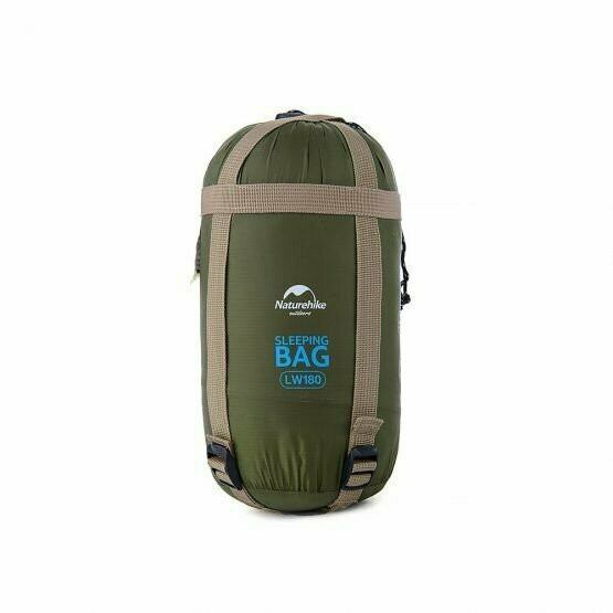 Спальник надлегкий Naturehike Ultra light LW 180 NH15S003-D, (20°C), p-p M, темно-зелений, правий 
