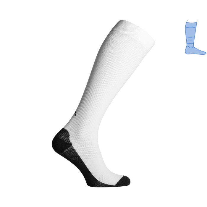 Компресійні гольфи захисні літні Protector LongDry+ чорно-білі M 40-43 