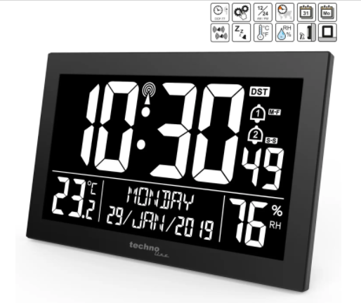 Настінний годинник Technoline WS8017 - чорний 