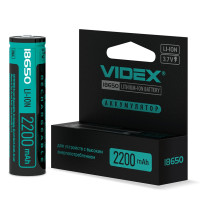 Акумулятор Videx Li-Ion 18650-P (ЗАХИСТ) 2200mAh color box/1pc 20/160