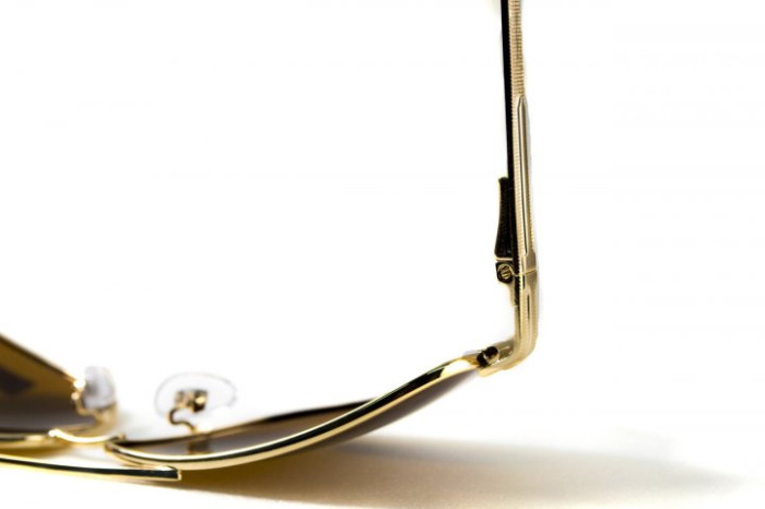 Окуляри поляризаційні BluWater Navigator - 2 Polarized (brown), коричневі в золотистій оправі 