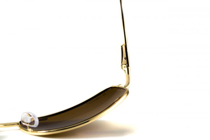 Окуляри поляризаційні BluWater Navigator - 2 Polarized (brown), коричневі в золотистій оправі 