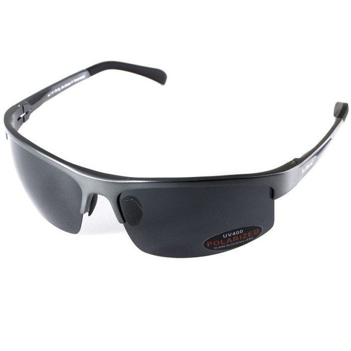 Окуляри BluWater Alumination-5 Gun Metal Polarized (gray) чорні 