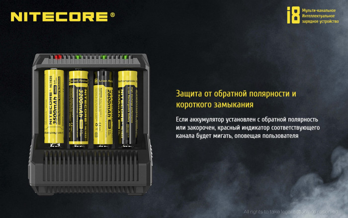 Зарядний пристрій Nitecore Intellicharger i8 