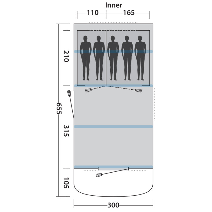 Намет Easy Camp Match Air 500 Aqua Stone 