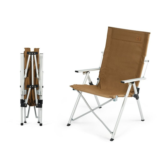 Крісло складане Naturehike CNH22JU059, алюміній, коричневe 