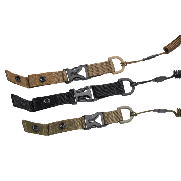 Страхувальний шнур Grand Way S06-карабін із застібкою, знімний чорний 