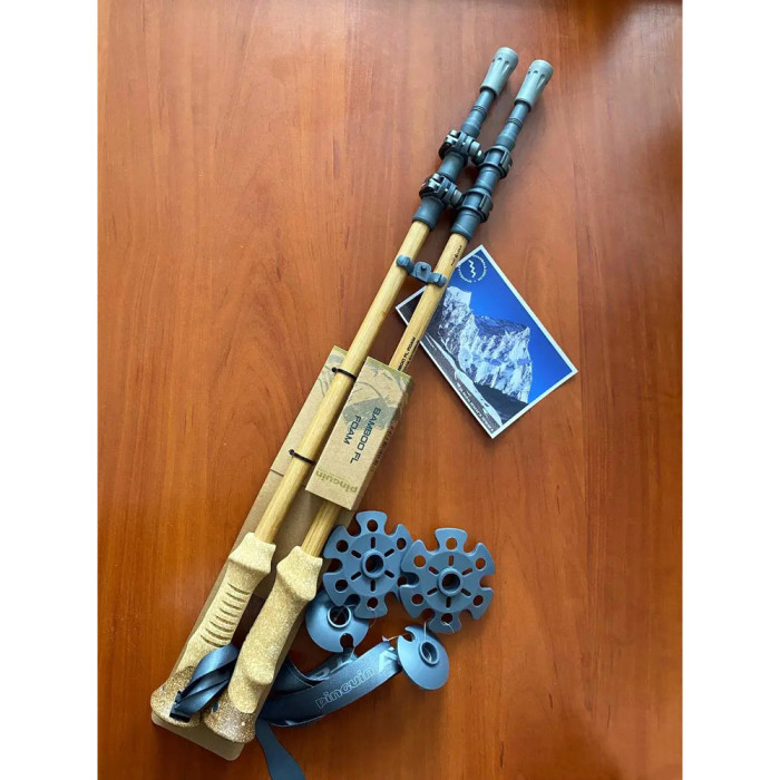 Трекінгові телескопічні палиці Pinguin Bamboo FL Foam, 63-135 см, Brown (PNG 810172) 