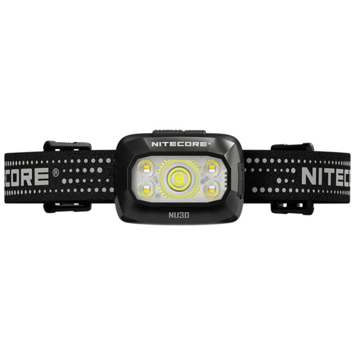 Ліхтар налобний Nitecore NU30 2024 (500 люмен, 3 режими, IP68, USB-С), чорний 