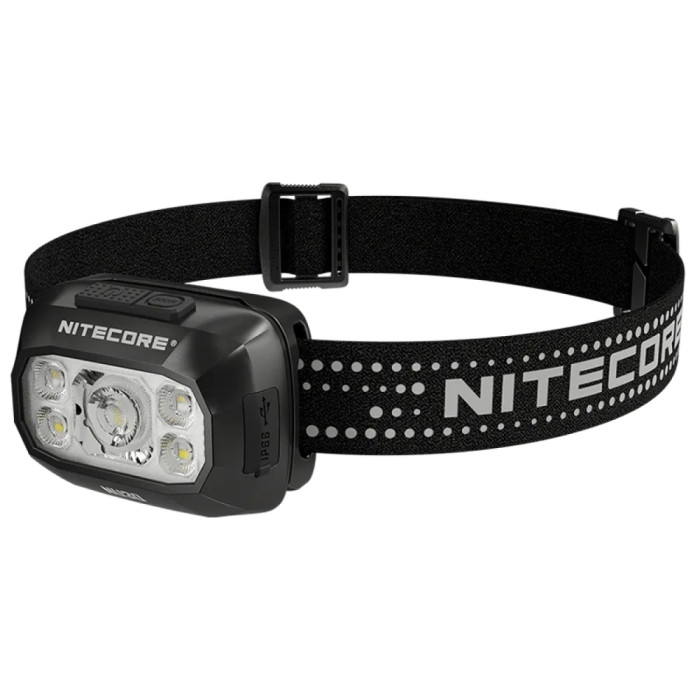 Ліхтар налобний Nitecore NU30 2024 (500 люмен, 3 режими, IP68, USB-С), чорний 