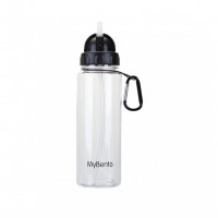 Спортивна пляшка для води Summit MyBento Bottle With Flip Straw чорна 700 мл