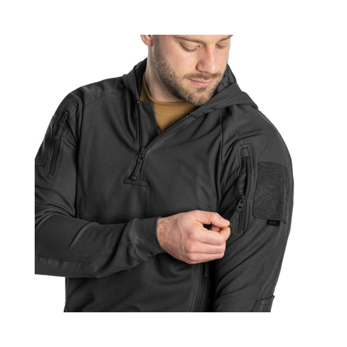 Кофта тактична Helikon-Tex RANGE HOODIE - TopCool, чорний, розмір M 